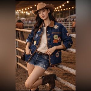 🎊LAST ONE🎊 Anthropologie NWT Found Farmstead Quilt
Patch Jacket size XS.